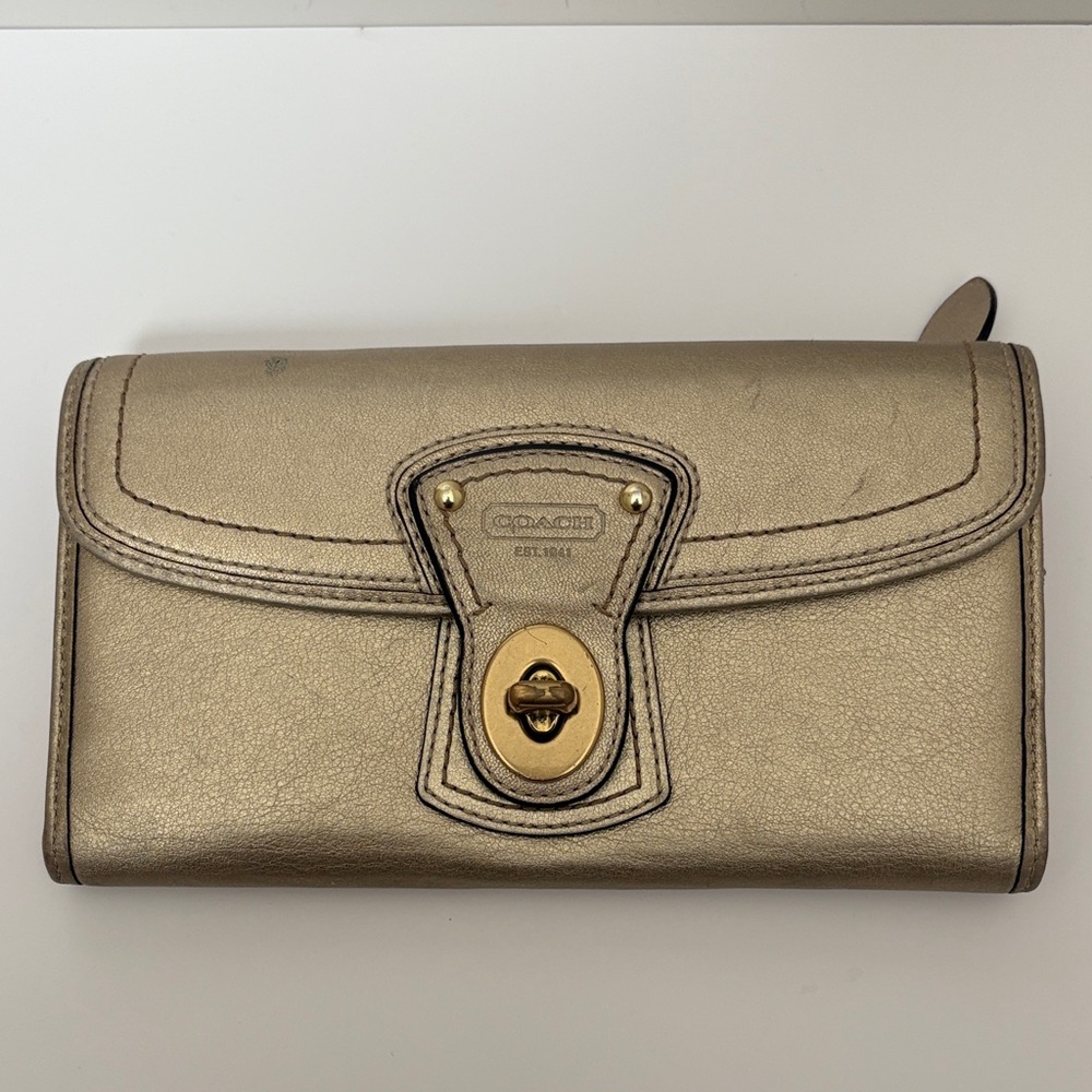 Coach Metallic Gold Women's Wallet